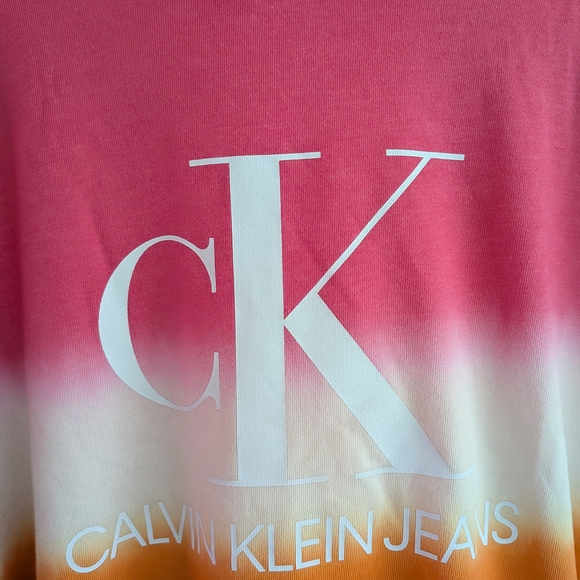 Calvin Klein Women's Pink and Orange Ombre Hoodie, Size XXL - Picture 6 of 8